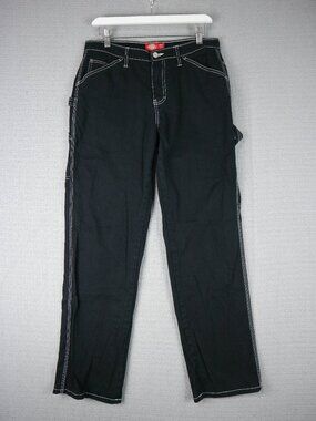 Dickies Straight Cut Contrast Stitch Womens 28W Cotton Pants